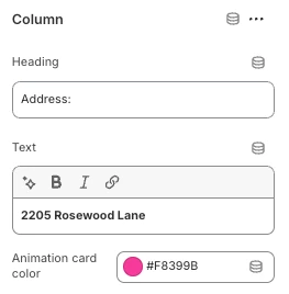 Support block settings