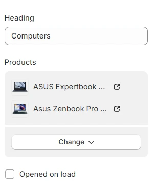 block suggested items