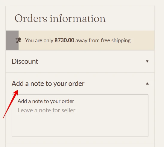 Cart notes