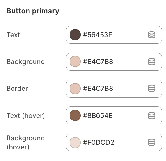 Button primary colors