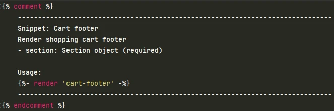 Snippet: cart-footer.liquid