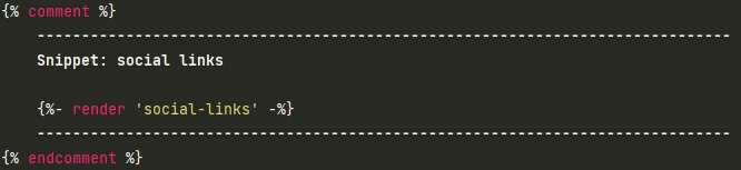 Snippet: social-links.liquid