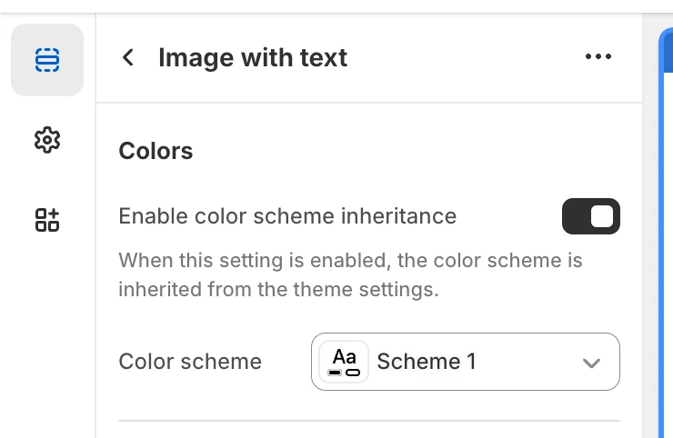 color scheme inheritance