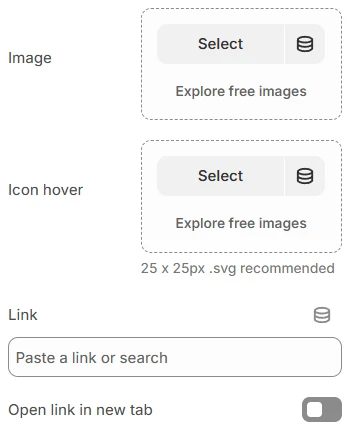 Image gallery block settings