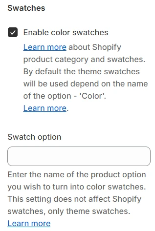 swatches