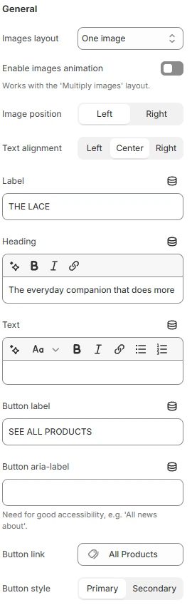 general settings