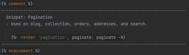 Snippet: pagination.liquid
