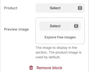 Product bundle block settings