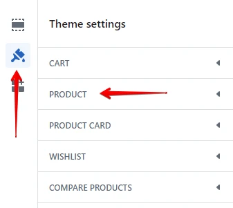 Product settings