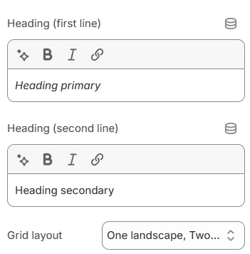 Promo banners section settings