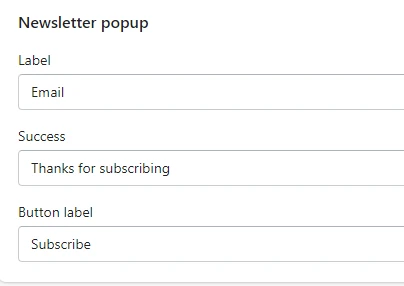 Newsletter popup (Translations)
