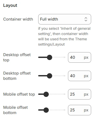 Products slideshow layout