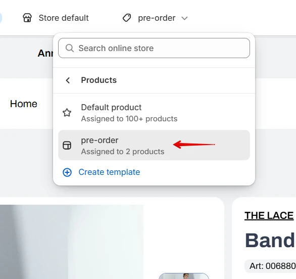 pre order page