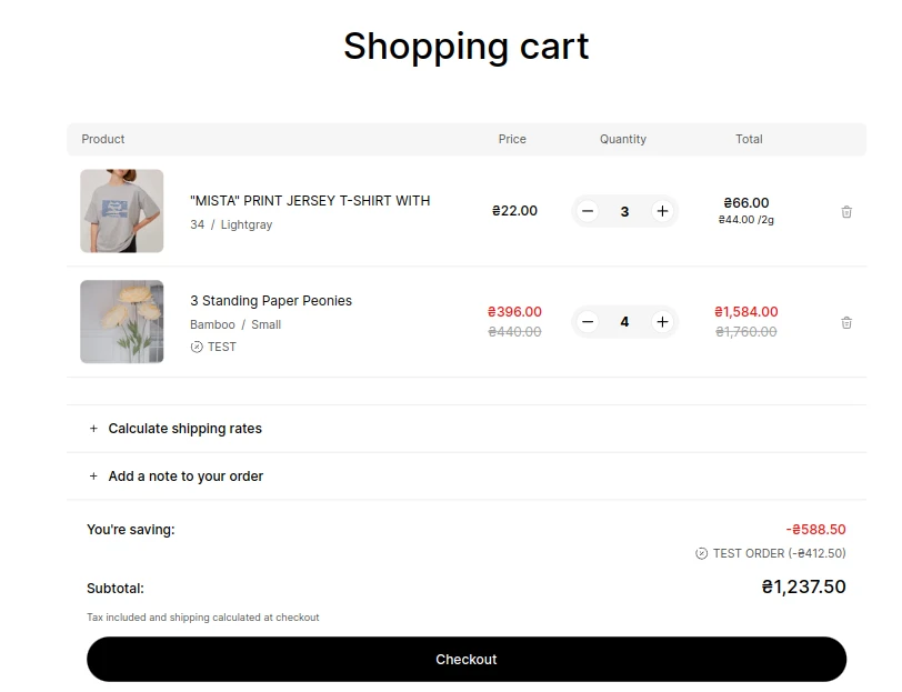 shopping cart
