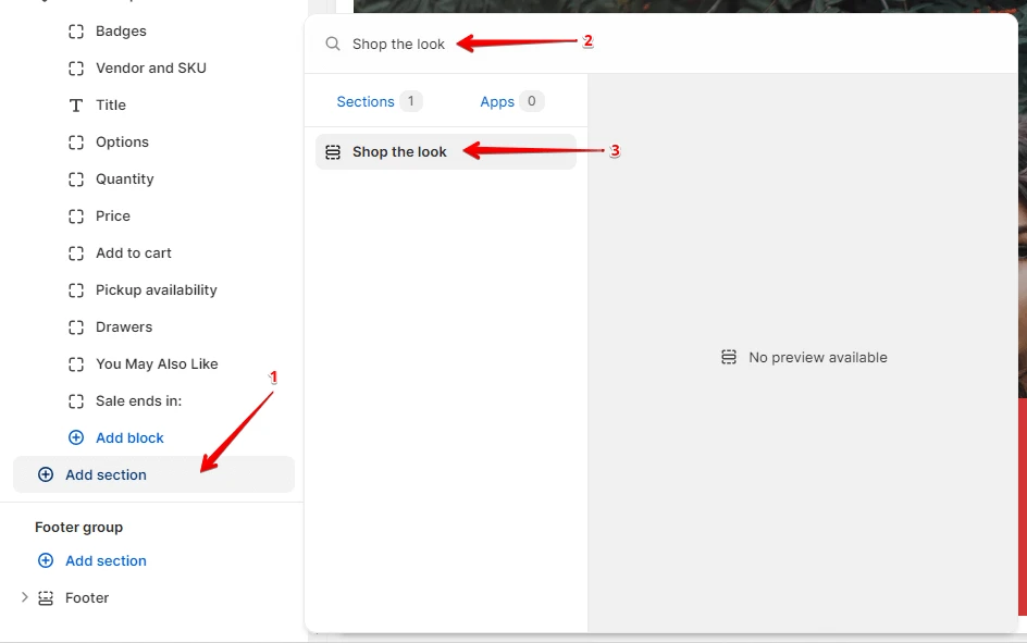 Adding a section