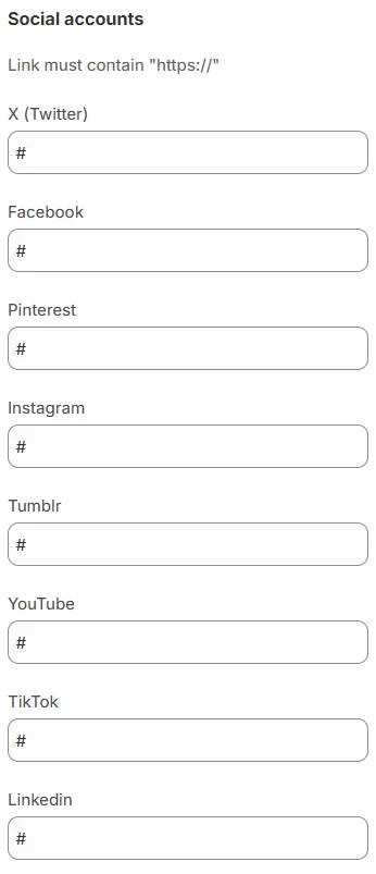 social media settings
