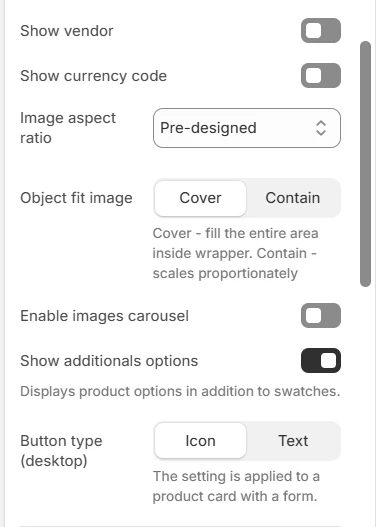 product card general