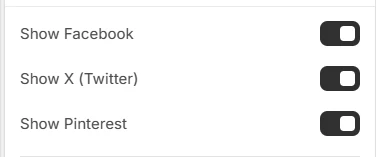 product template socials block