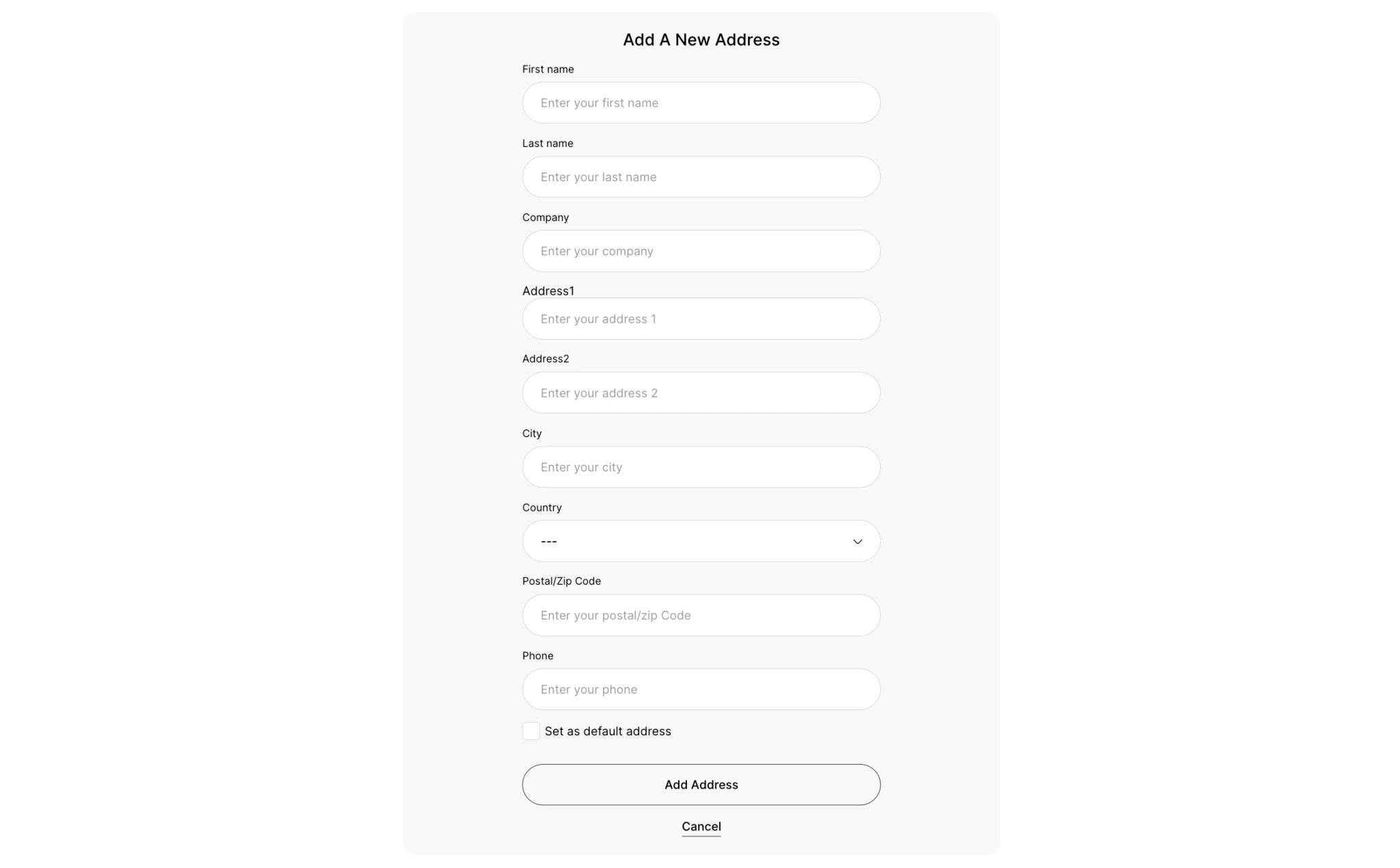 Addresses template 2