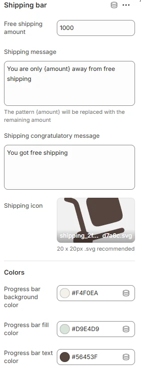 shipping-bar-setting