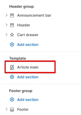 Adding a Section