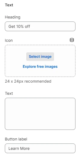 popup text