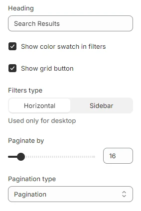 search page general
