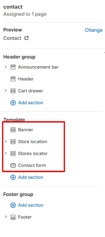 contact settings