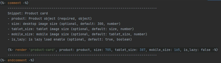 Snippet: product-card.liquid