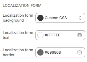 header settings color localization form