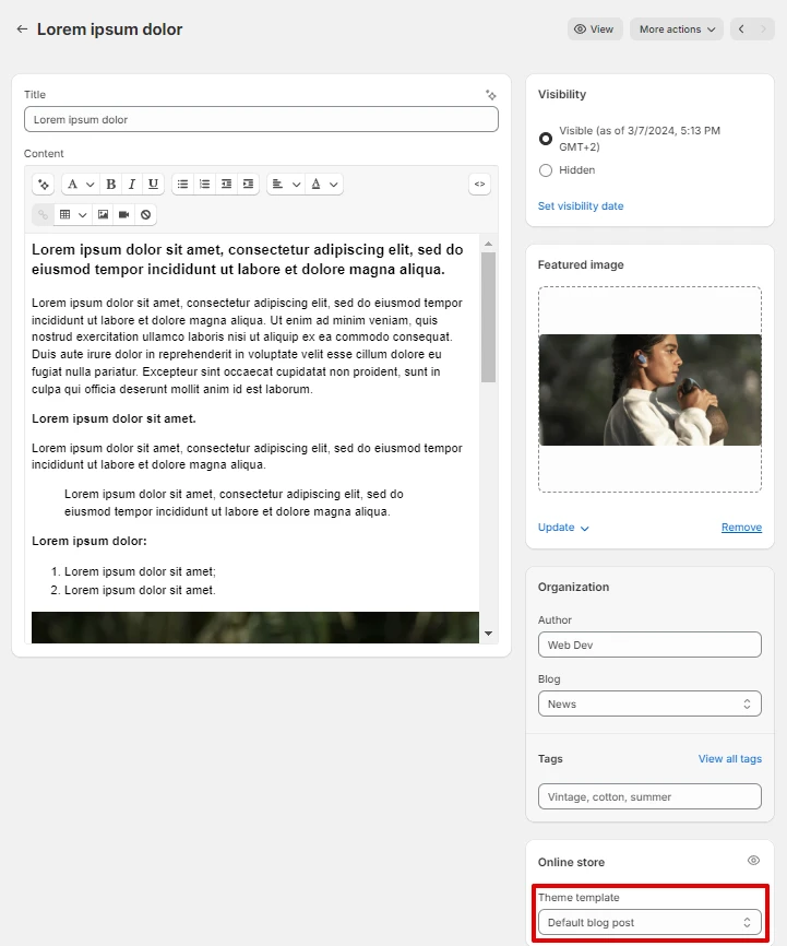 article editor