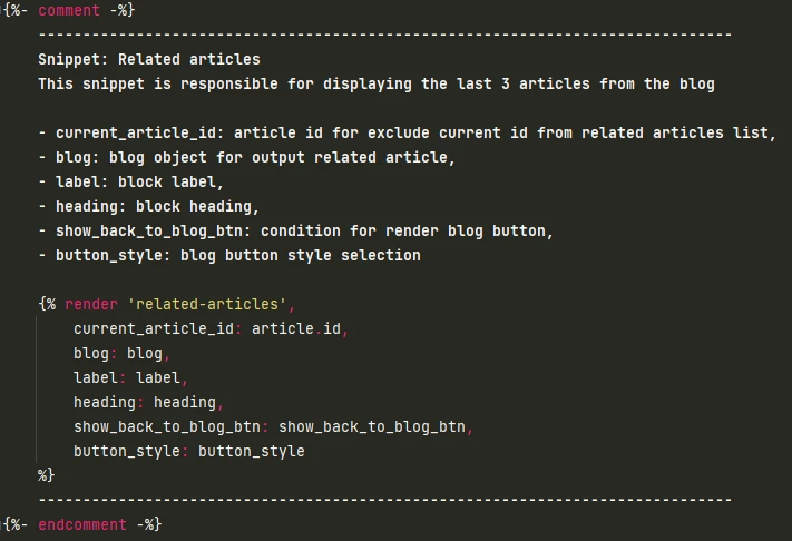 Snippet: related-articles.liquid