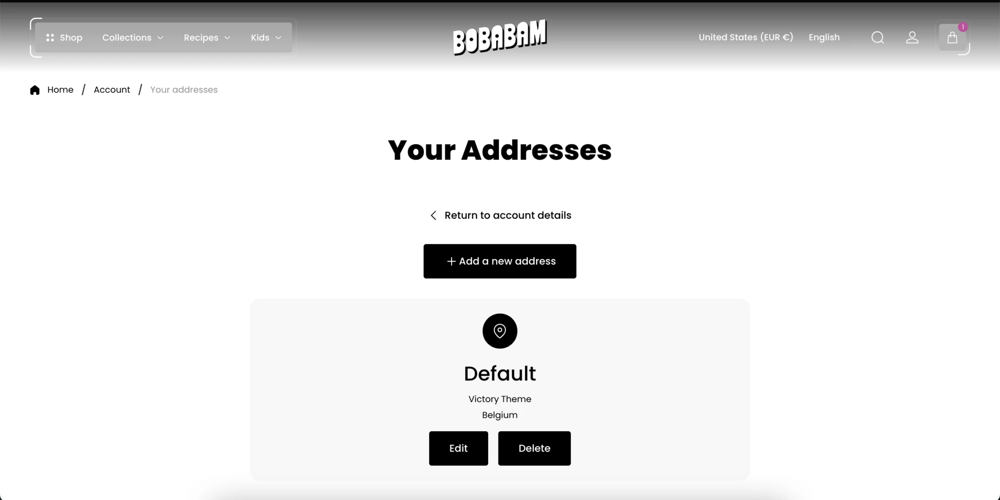 Addresses template