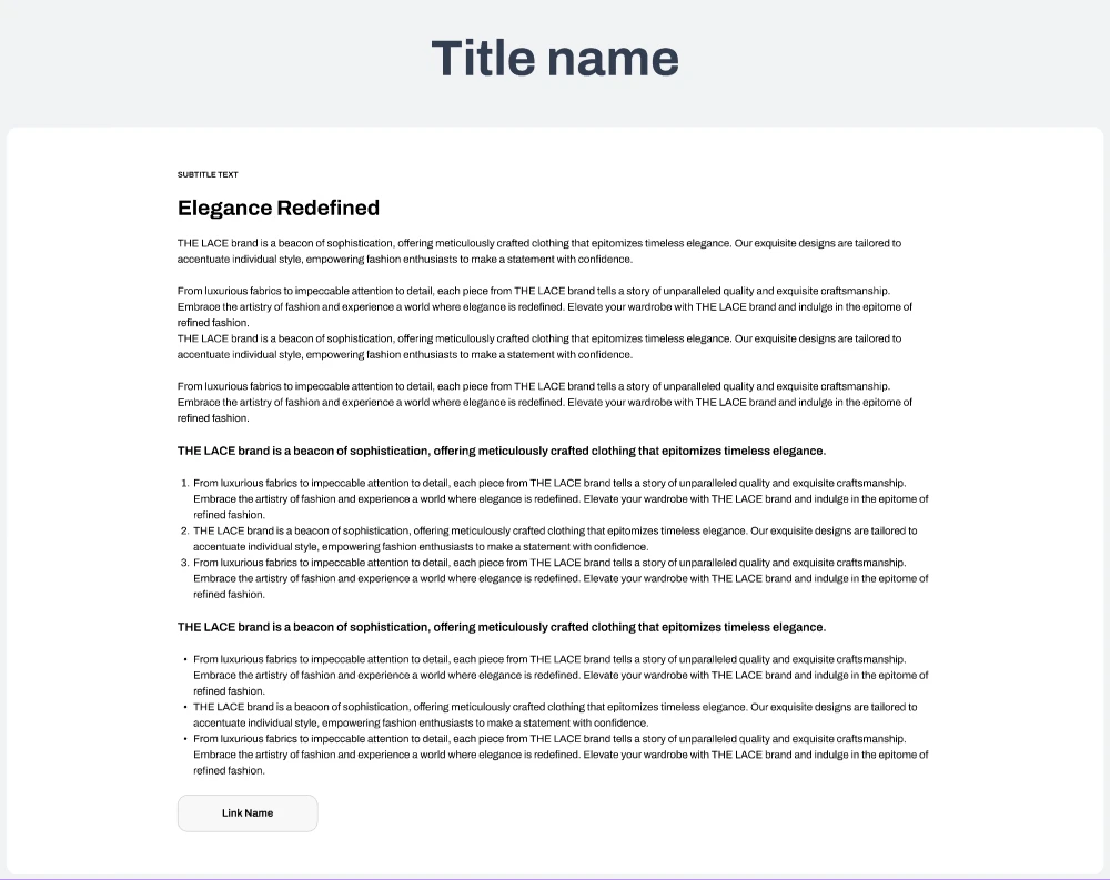 page default