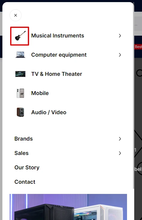 menu icons