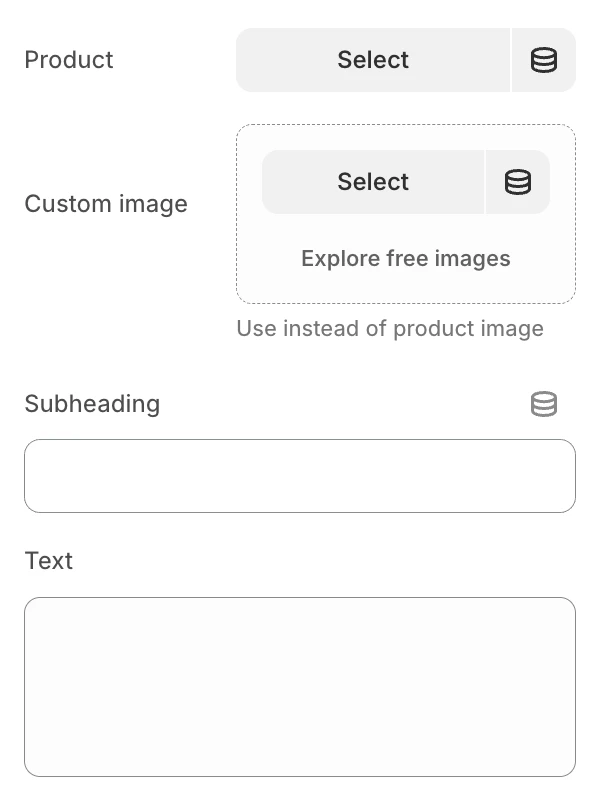 Products promo blocks settings 1