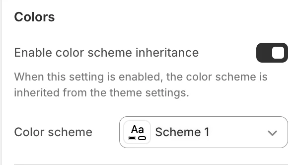 colors settings
