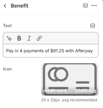 benefit settings