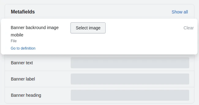 Fill metafields