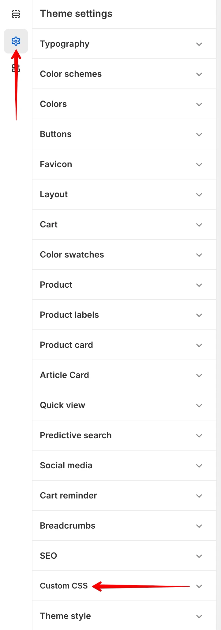 custom css settings