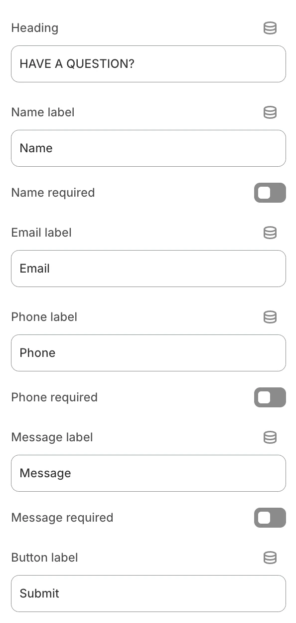 Contact form