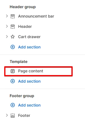 Adding section