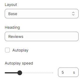 Section settings