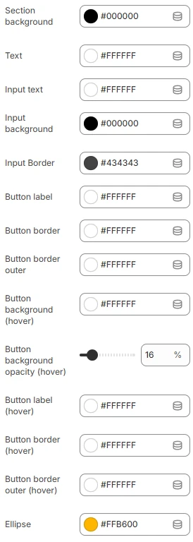 Password content colors