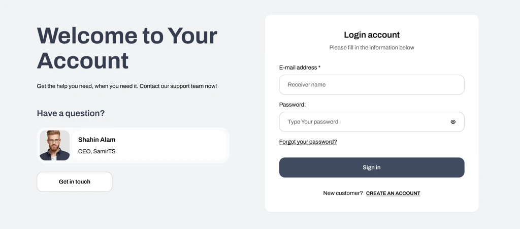 login template