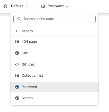 password template