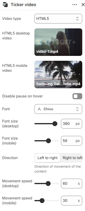 ticker video general