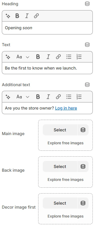 Password content settings