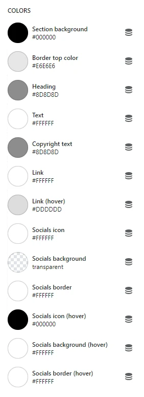 Footer (Colors)