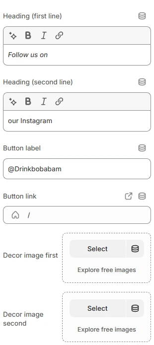 Image gallery section